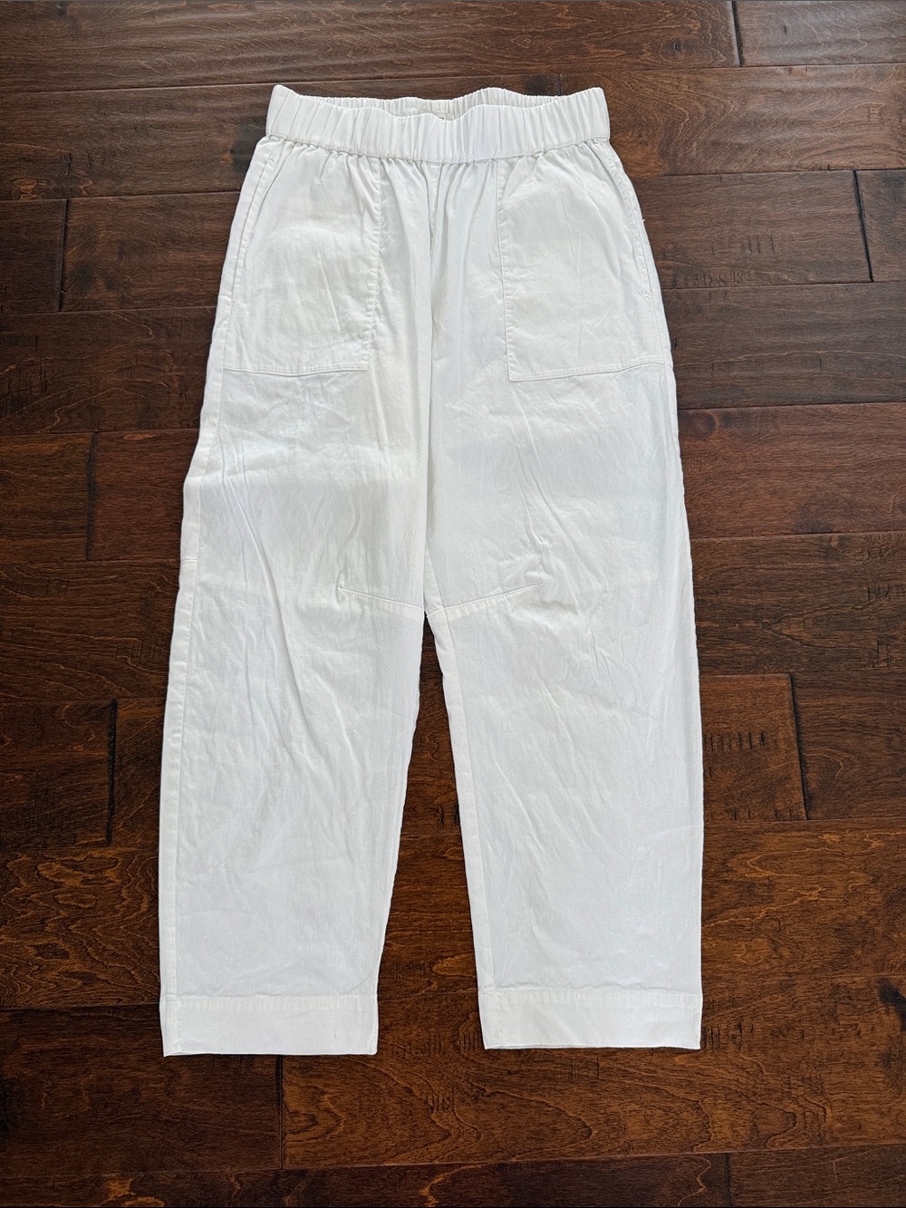AYR white linen blend pants